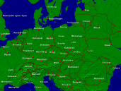 Europa-Mittel Städte + Grenzen 1600x1200